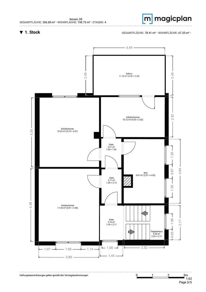 Grundriss Obergeschoss