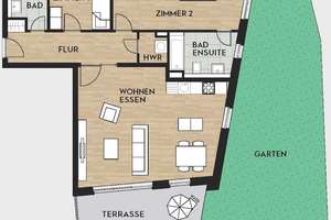 103 m² Erdgeschoss mit Terrasse – stilvoll wohnen am Phoenix See – 44269 Schüren, Dortmund – Vorschaubild 13