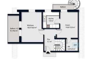 HELLE 4- ZIMMER MAISONETTEWOHNUNG MIT GARTEN & BALKON IN ZUSMARSHAUSEN – Die vollständige Adresse der Immobilie erhältst du vom Anbieter., 86441 Zusmarshausen – Vorschaubild 4