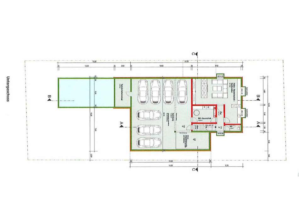 Grundriss UG  Neubau mit bis z
