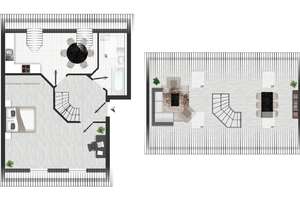 Parkett...Tageslichtbad...Wohnküche // 2-Zi.-Maisonette in Dobritz – Winterbergstraße 143, 1237 Seidnitz/Dobritz, Dresden – Vorschaubild 2