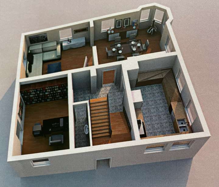 3D-Grundriss Erdgeschoss