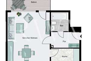 Vermietete 1-Zimmer-Wohnung mit Balkon und Stellplatz – Die vollständige Adresse der Immobilie erhältst du vom Anbieter., 70619 Sillenbuch (Ortsteil), Stuttgart – Vorschaubild 12