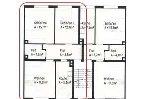 3-Zimmer-Wohnung auf 67 m² in guter Lager von Essen-Frohnhausen / Holsterhausen – Liebigstraße 74, 45145 Frohnhausen, Essen – Vorschaubild 2