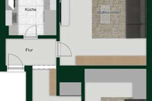 Helle 2-Zimmer-Wohnung im Hochparterre mit Südbalkon und Blick ins Grüne – Die vollständige Adresse der Immobilie erhältst du vom Anbieter., 12209 Lichterfelde, Berlin – Vorschaubild 8