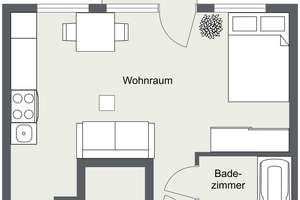 Zentrales gelegenes, vermietetes 1-Zimmer-Ap­par­te­ment mit Balkon und Aufzug in Friedrichstadt – Luisenstraße 67, 40215 Friedrichstadt, Düsseldorf – Vorschaubild 8