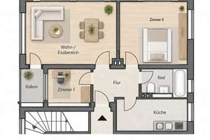 Sanierungsbedürftige Zwei-Zimmer-Wohnung mit Südwestbalkon in ruhiger Lage – 60431 Dornbusch, Frankfurt am Main – Vorschaubild 13