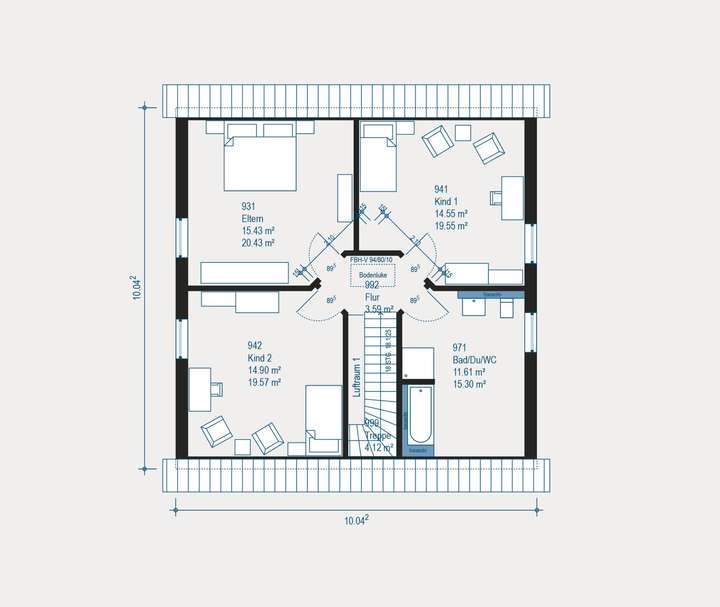 Grundriss Obergeschoss