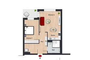 Stilvoll und bezahlbar – rollstuhlgerechte Neubauwohnung mit WBS // EG Wohnung 2 – Neue Reihe 10, 38448 Alt-Wolfsburg, Wolfsburg – Vorschaubild 9