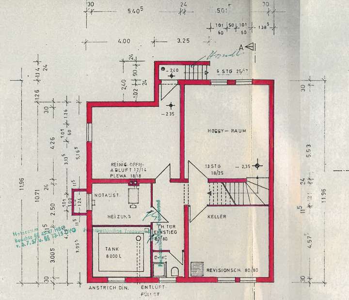 Grundriss, UG, Hinterhaus