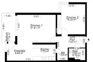 Tauschwohnung: Große 2-Zimmer-Wohnung in ruhiger Lage
