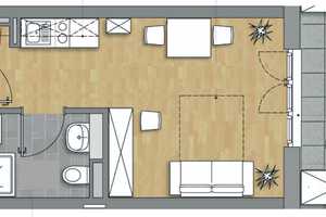 Studentenapartment mit EBK und Balkon in Regensburg/Uni Nähe -  Erstbezug! – Otto-Hahn-Straße 31, 93053 Regensburg – Vorschaubild 6