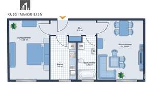Wohnen am Lech — helle 2-Zimmer-Wohnung mit Wohnküche, ruhige Lage in Lechhausen – Die vollständige Adresse der Immobilie erhältst du vom Anbieter., 86167 Lechhausen-West, Augsburg – Vorschaubild 16
