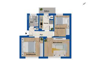 Vermietete 3-Zimmer-Wohnung in Zentraler Lage von Nürnberg-Steinbühl – Die vollständige Adresse der Immobilie erhältst du vom Anbieter., 90443 Steinbühl, Nürnberg – Vorschaubild 10