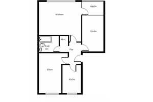 Smarter Wohnen: günstig geschnittene 3-Zimmer-Wohnung – Freiburger Straße 1, 65205 Wiesbaden – Vorschaubild 4