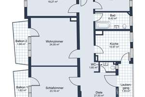 Renovierungsbedürftige 4,5-Zimmer-Wohnung mit 2 Balkone nähe Stadtpark – Die vollständige Adresse der Immobilie erhältst du vom Anbieter., 90489 Wöhrd, Nürnberg – Vorschaubild 14