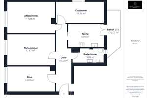 Bezugsfrei in zentraler Lage: Großzügige 4-Zimmer-Wohnung mit Balkon in der Zellerau – 97082 Zellerau, Würzburg – Vorschaubild 13