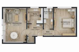 Frisch sanierte 2-Zimmer-Hochparterrewohnung in gepflegter  Wohnanlage mit Pool & Sauna – Die vollständige Adresse der Immobilie erhältst du vom Anbieter., 22297 Winterhude, Hamburg – Vorschaubild 14