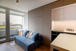 Voll möbliertes Design-Apartment „All in One“ , 7. Stock Westbalkon, OHNE Makler, frei! – Helene-Mayer-Ring 14, 80809 Am Riesenfeld, München – Vorschaubild 5