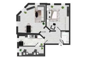 viel Platz auf 85m²: helle 2,5-Zi-Wohnung in der Neustadt – Schönbrunnstraße 2, 1099 Äußere Neustadt, Dresden – Vorschaubild 2