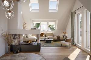 PENTHOUSE DER EXTRAKLASSE MIT PRIVATLIFT,  DACHTERRASSE MIT PERGOLA,  KAMIN- & KLIMAVORBEREITUNG – Reisachstraße 9, 81545 Harlaching, München – Vorschaubild 3