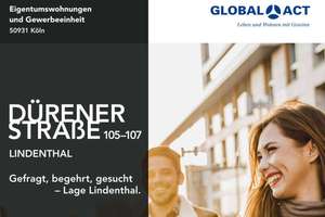 Exklusiver Neuausbau in Köln Lindenthal! 3-Zimmer-Wohnung mit Dachterrasse! Dürener Straße 105, WE 9