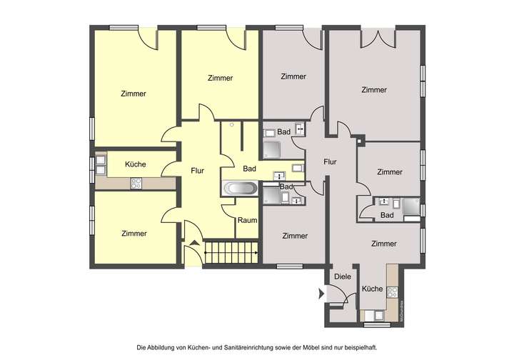 Grundriss EG Wohnung 1(rechts)