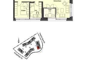3-Zimmer - NEUBAU in Mainnähe mit Einbauküche und Balkon! – 97072 Sanderau, Würzburg – Vorschaubild 2