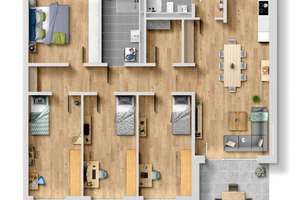 HEGERICH: Licht, Raum und Komfort – Moderne 5-Zimmer- Neubauwohnung in bester Wohnqualität – Die vollständige Adresse der Immobilie erhältst du vom Anbieter., 90439 Sündersbühl, Nürnberg – Vorschaubild 12