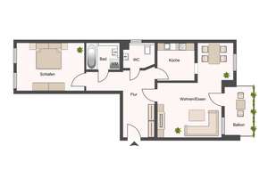 Bezugsfrei: Auwald fußläufig erreichbar | 2 Bäder | Balkon | EBK | Durchreiche zum Essbereich – Die vollständige Adresse der Immobilie erhältst du vom Anbieter., 4159 Wahren, Leipzig – Vorschaubild 19
