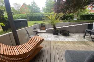 Exklusive  Gartengeschosswohnung mit Parkanlage,  großer Südterrasse & Tiefgarage in Barmbek-Süd