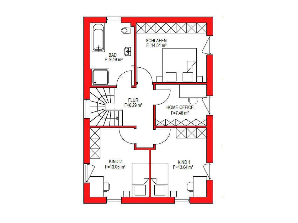 Grundriss OG_Haus 1