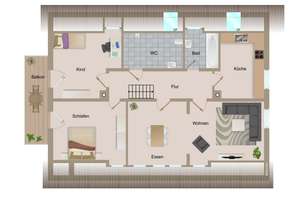 Charmante 3,5 Zimmer-DG-Wohnung mit ausgebauter Bühne in Bad Cannstatt – Die vollständige Adresse der Immobilie erhältst du vom Anbieter., 70374 Im Geiger, Stuttgart – Vorschaubild 14