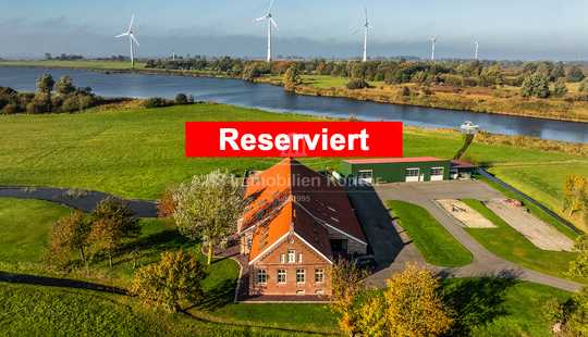 Bild von Einmalige Gelegenheit - Ausgezeichneter Gulfhof mit Bootssteg, gr. Scheune und ELW auf 39.335qm