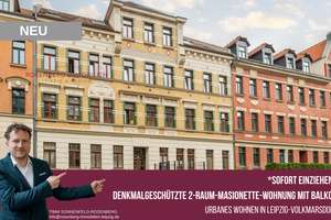 *Bezugsfrei* 
Stilvolle Maisonette mit Balkon und EBK – 2 Zimmer auf zwei Ebenen im Leipziger Osten – Geißlerstraße 3 WE09, 4315 Volkmarsdorf, Leipzig – Vorschaubild 1