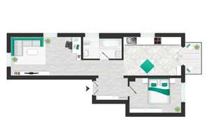 Sofort einziehen oder attraktiv vermieten: 2-Zi.-ETW mit Balkon & EBK – Die vollständige Adresse der Immobilie erhältst du vom Anbieter., 1157 Cotta (Stadtteil), Dresden – Vorschaubild 2