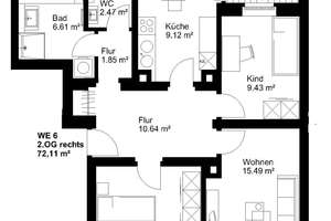 Hochwertig sanierte 3-Raumwohnung mit Loggia, Tageslichtbad im beliebten Gohlis-Carré !  – Virchowstraße 45, 4157 Gohlis-Mitte, Leipzig – Vorschaubild 15