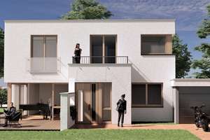 Effizienzhaus A+, KfW 40, mit Grundstück, Wohnkeller, Fußbodenheizung, PV-Anlage und Garage – Im Hasengarten 0, 50996 Hahnwald, Köln – Vorschaubild 2