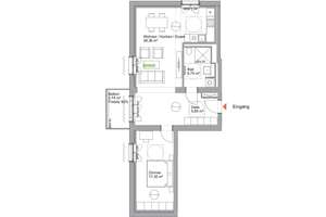Durchdachte 2-Zimmer-Erdgeschosswohnung mit historischem Charme – Schwedische Allee 21-41, 14476 Fahrland, Potsdam – Vorschaubild 6