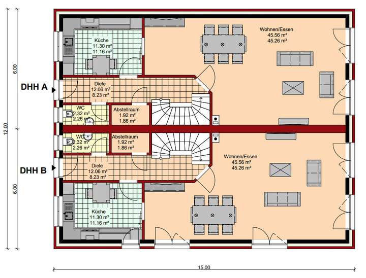 Grundrissbeispiel Erdgeschoss