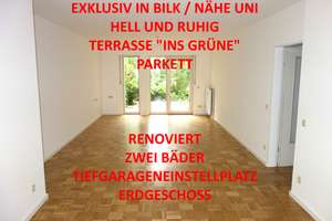 EXKLUSIV IN BILK NÄHE UNI HELL + RUHIG ERDGESCHOSS MIT TERRASSE 2 BÄDER KOMPLETT PARKETT TG-STELLPL. – Himmelgeister Straße 199, 40225 Flehe, Düsseldorf – Vorschaubild 1