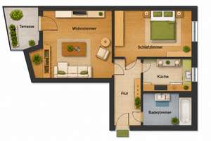 Anleger aufgepasst. Mieterfreundliche EG Wohnung mit kleiner Terrasse und Stellplatz. – Die vollständige Adresse der Immobilie erhältst du vom Anbieter., 4178 Böhlitz-Ehrenberg, Leipzig – Vorschaubild 8