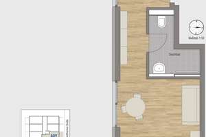 Luxus Apartment möbliert mit Balkon und TG Stellplatz 1.OG – Schleißheimer Straße 433, 80935 Lerchenau-Ost, München – Vorschaubild 8