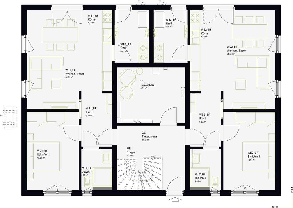 Immobilie in Mücke - 🏗️🏡 Neubau MFH mit 4 WE 🚧 Platz für die ganze Familie oder als lukratives Anlageobjekt! - Bild 1