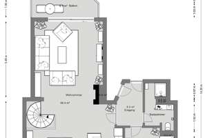 Maisonette-Penthouse-Wohnung mit direktem Fahrstuhlzugang und zwei Dachterrassen – Die vollständige Adresse der Immobilie erhältst du vom Anbieter., 40476 Golzheim, Düsseldorf – Vorschaubild 19