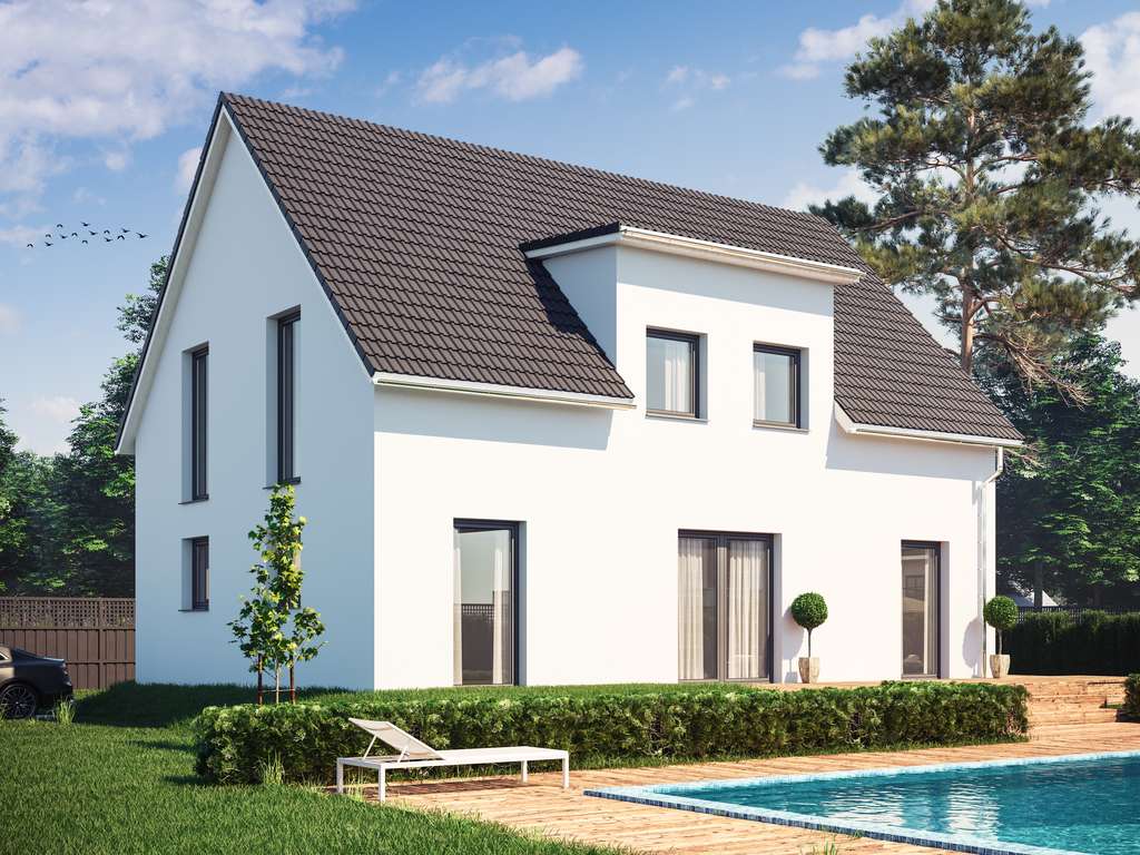 Für Familie und Homeoffice schick, lichtdurchflutet und großzügig auf herrlichem Grundstück