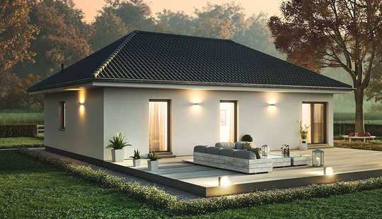 Bild von Alles auf einer Ebene. Herz was willst Du mehr. Traumhaus mit Grundstück