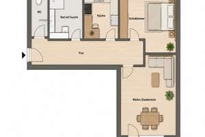 Einziehen oder vermieten – 2-Zimmer-Wohnung mit Balkon & Stellplatz – 97076 Lindleinsmühle, Würzburg – Vorschaubild 2