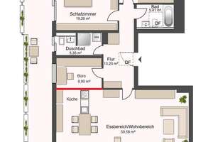 Exklusiv-Penthouse, barrierefrei, umlaufende Südwest-Dachterrasse, grün, uneinsehbar, absolut ruhig – Die vollständige Adresse der Immobilie erhältst du vom Anbieter., 81545 Harlaching, München – Vorschaubild 55