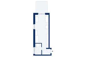 RESERVIERT! B02: 1-Zimmerwohnung im EG mit Terrasse zur Gartenseite – Hausdorffstraße 348, 53129 Dottendorf, Bonn – Vorschaubild 3